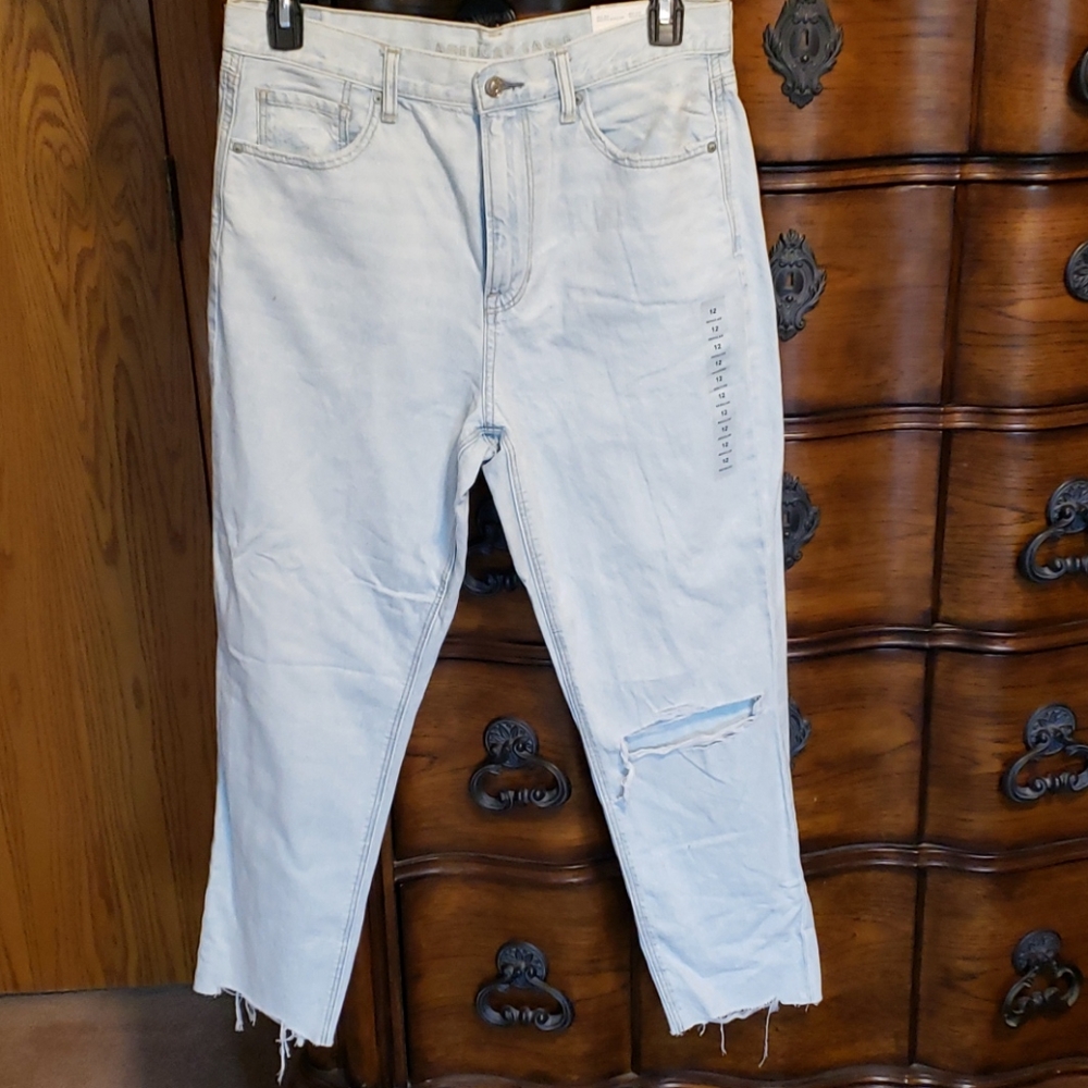 New American Eagle distressed Mom Jeans